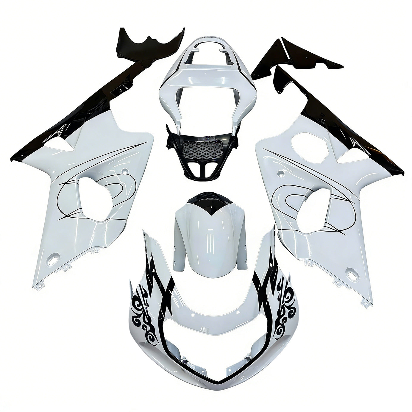 Kit carenatura bianca Amotopart 2000-2002 Suzuki GSXR1000