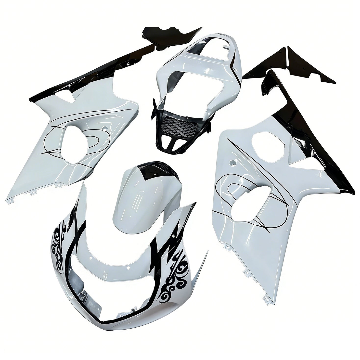 Kit carenatura bianca Amotopart 2000-2002 Suzuki GSXR1000