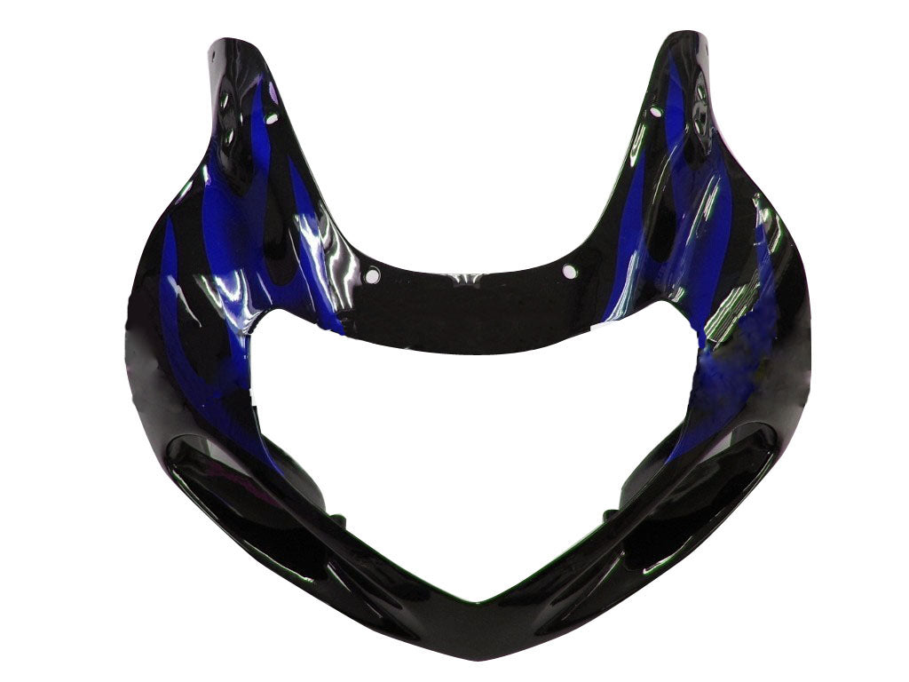 Amotopart 2000-2002 Suzuki GSXR1000 Fairing Black&Blue Flame Kit