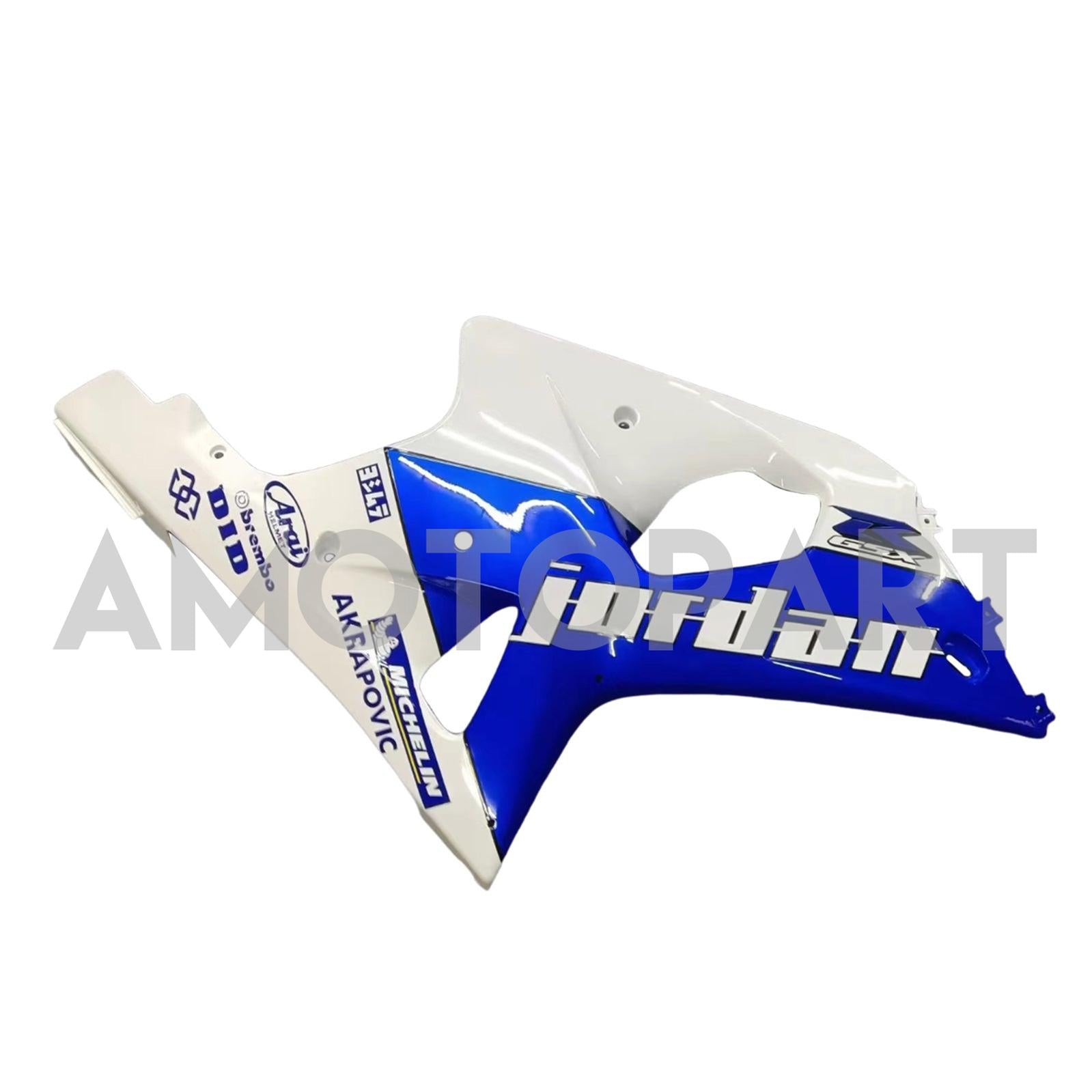Amotopart 2000-2002 Suzuki GSXR1000 Fairing White&Blue Kit