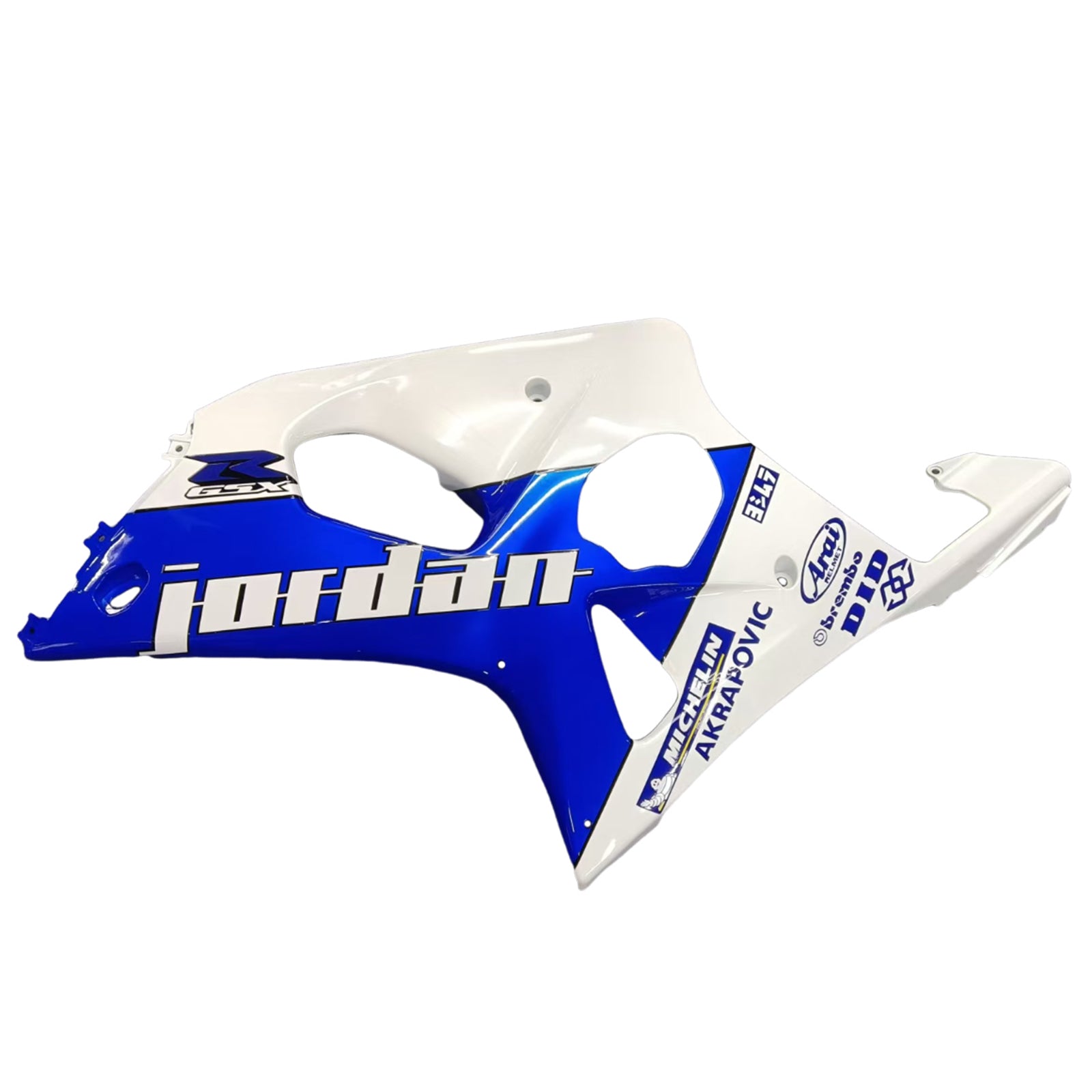 Amotopart 2000-2002 Suzuki GSXR1000 Kit de carénage blanc et bleu