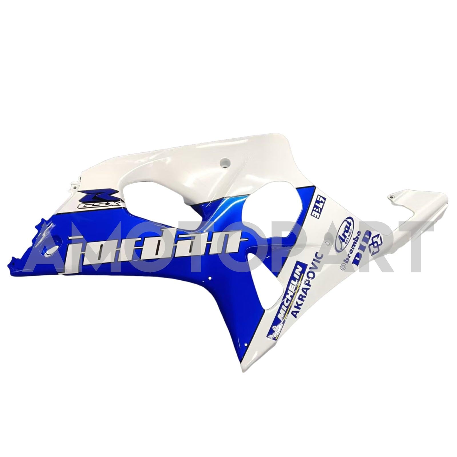 Amotopart 2000-2002 Suzuki GSXR1000 Fairing White&Blue Kit