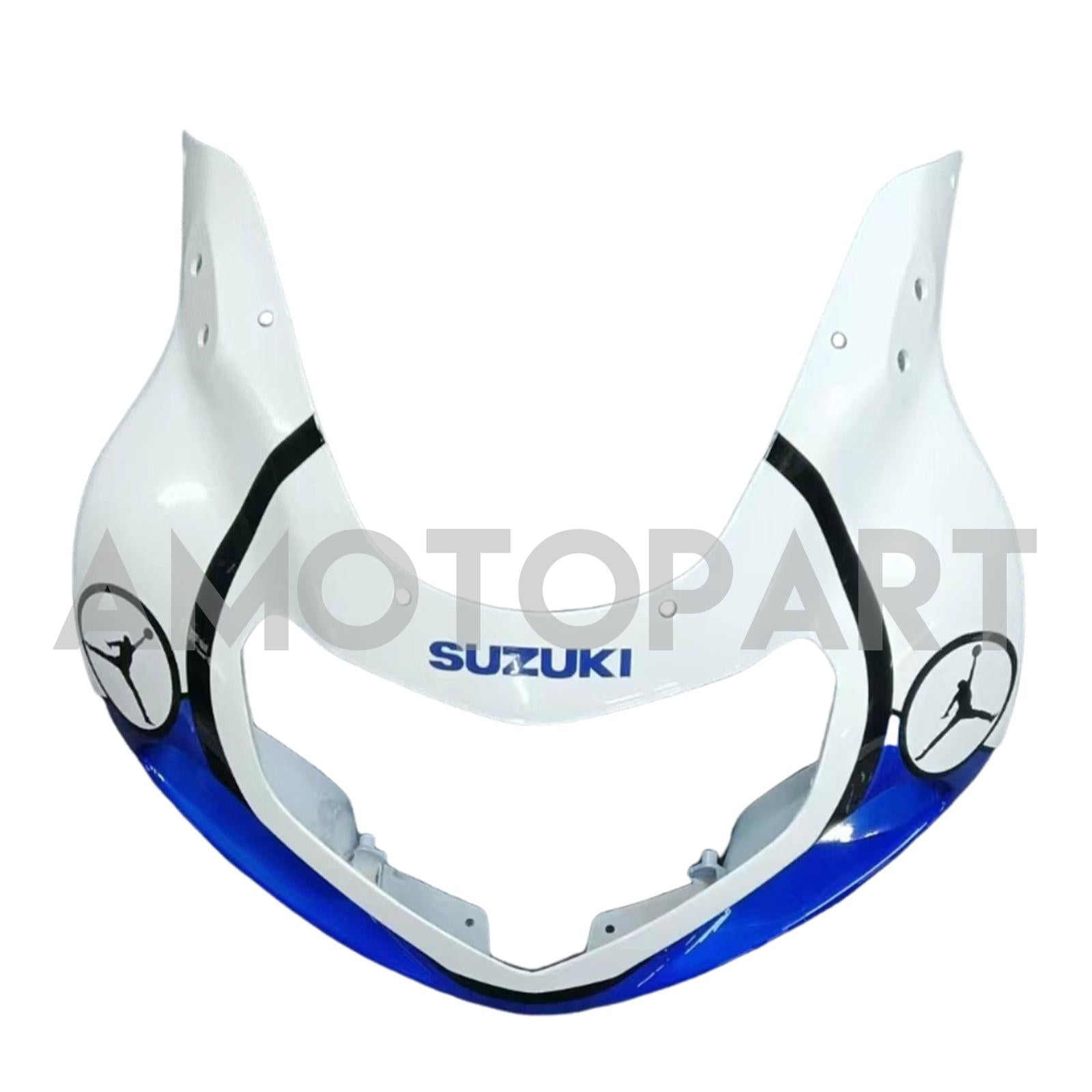 Amotopart 2000-2002 Suzuki GSXR1000 Fairing White&Blue Kit