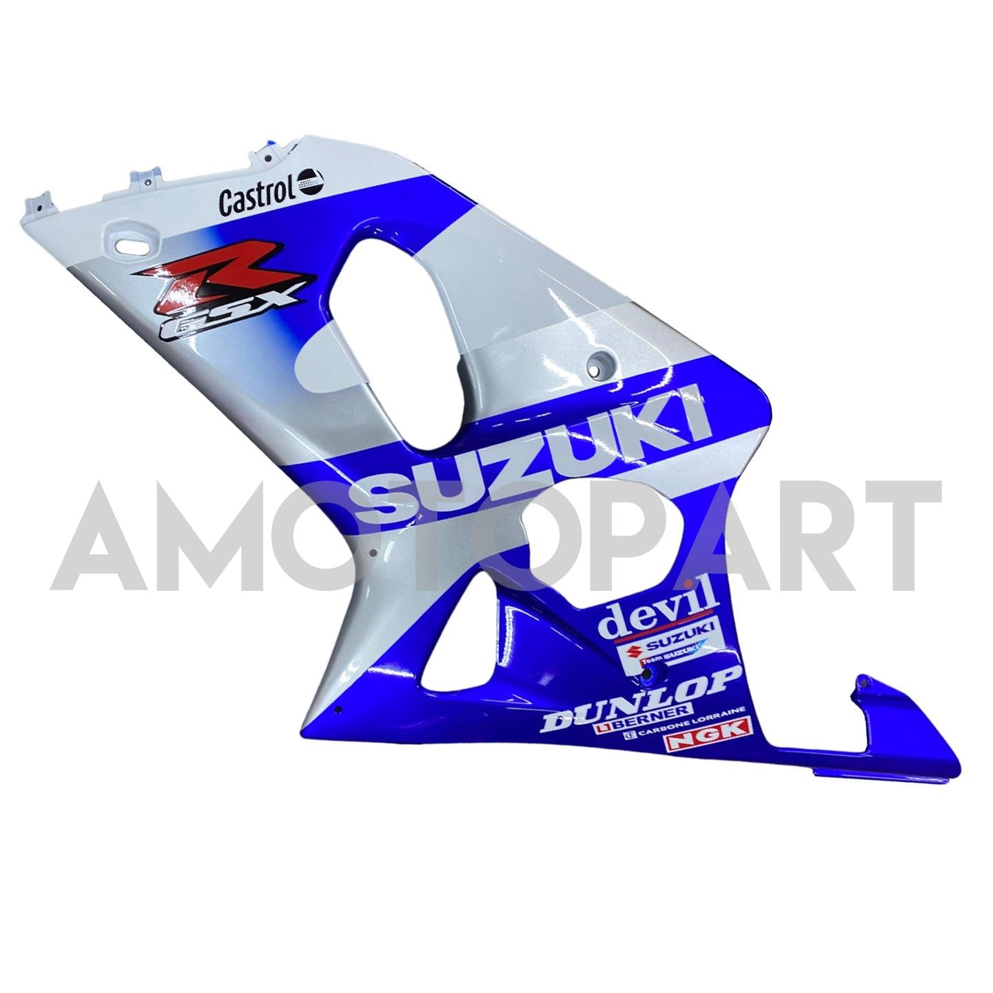 Amotopart Suzuki 2000-2002 GSXR1000 White Blue Fairing Kit