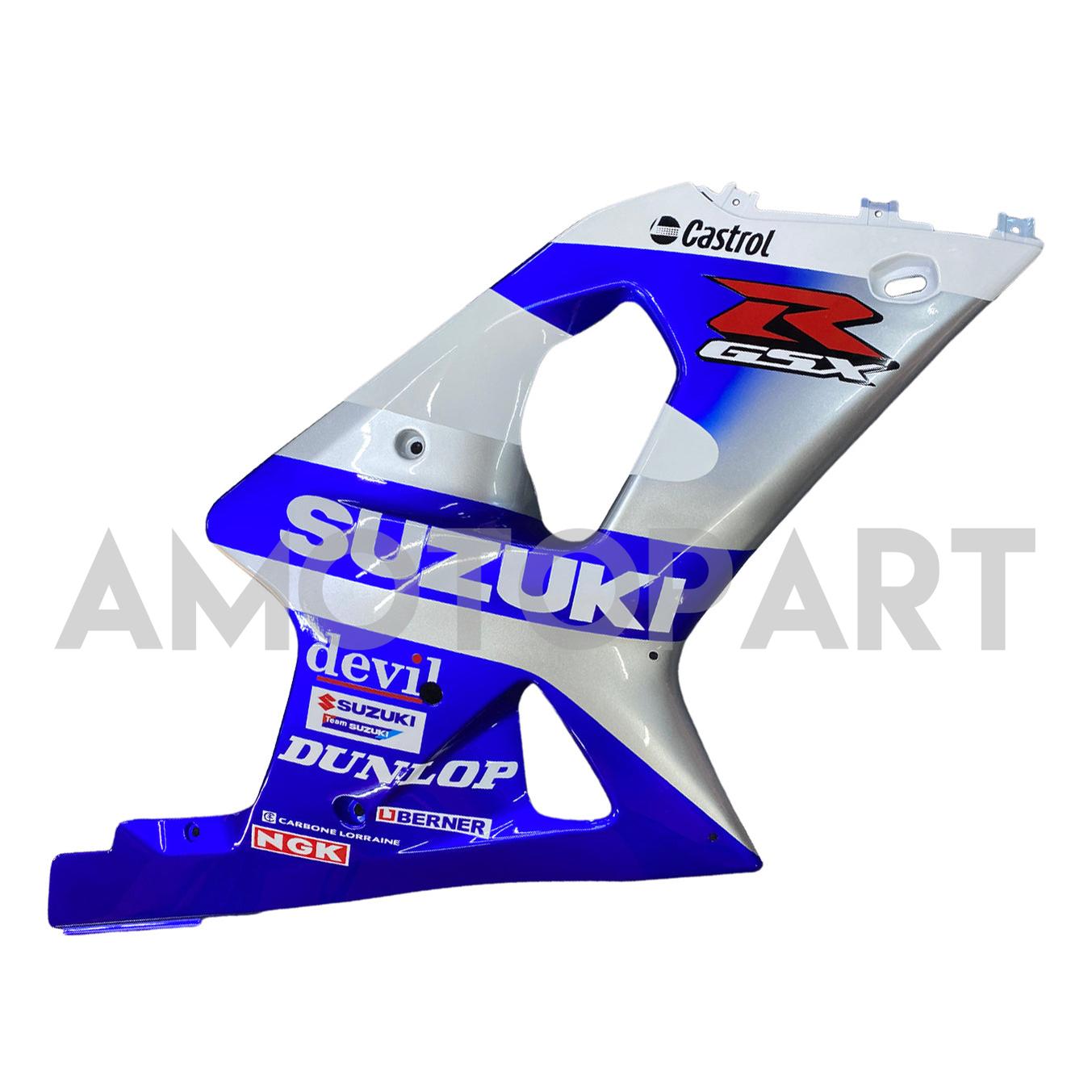 Amotopart Suzuki 2000-2002 GSXR1000 White Blue Fairing Kit