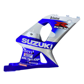 Amotopart Suzuki 2000-2002 GSXR1000 White Blue Fairing Kit