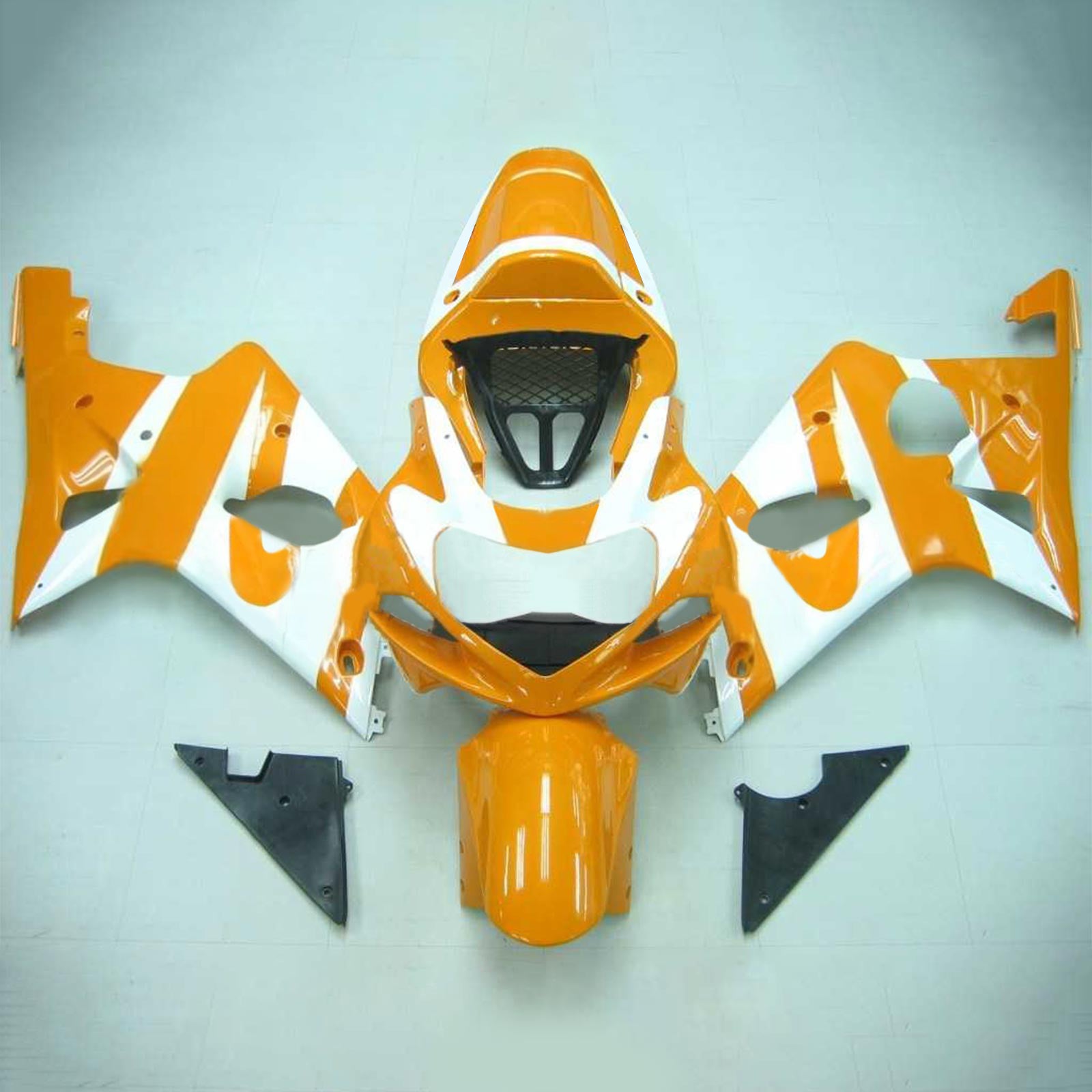 Kit de carenagem Amotopart Suzuki 2000-2002 GSXR1000 amarelo branco