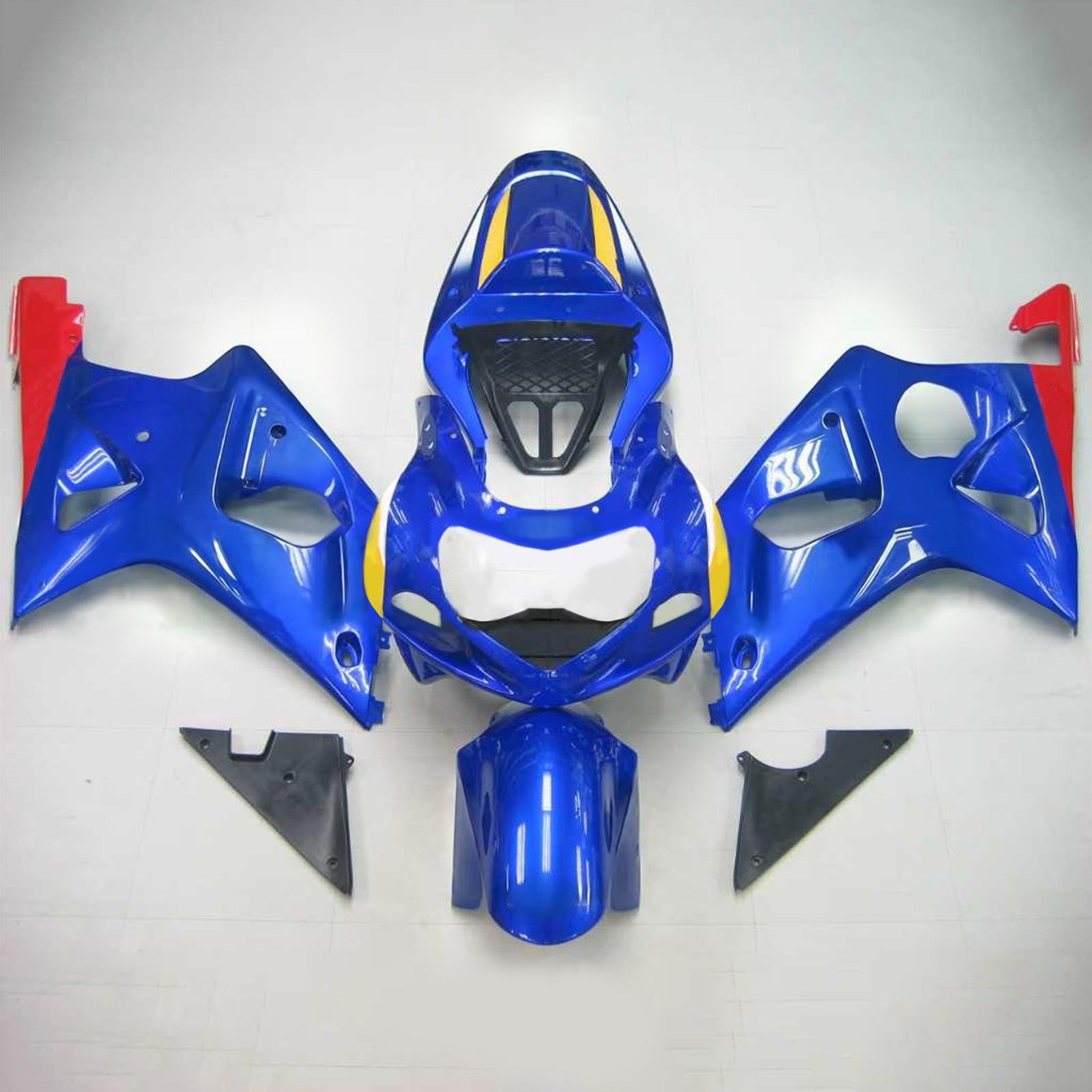 Kit de carenagem Amotopart Suzuki 2000-2002 GSXR1000 vermelho azul