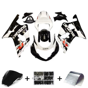 Amotopart Suzuki 2000-2002 GSXR1000 White Black Fairing Kit