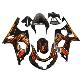 Amotopart Suzuki 2000-2002 GSXR1000 Black Orange Fairing Kit