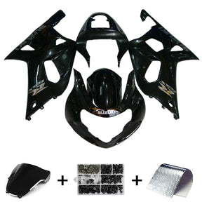 Amotopart 2000-2002 K1 K2 GSXR1000 Suzuki Black with Logo Fairing Kit