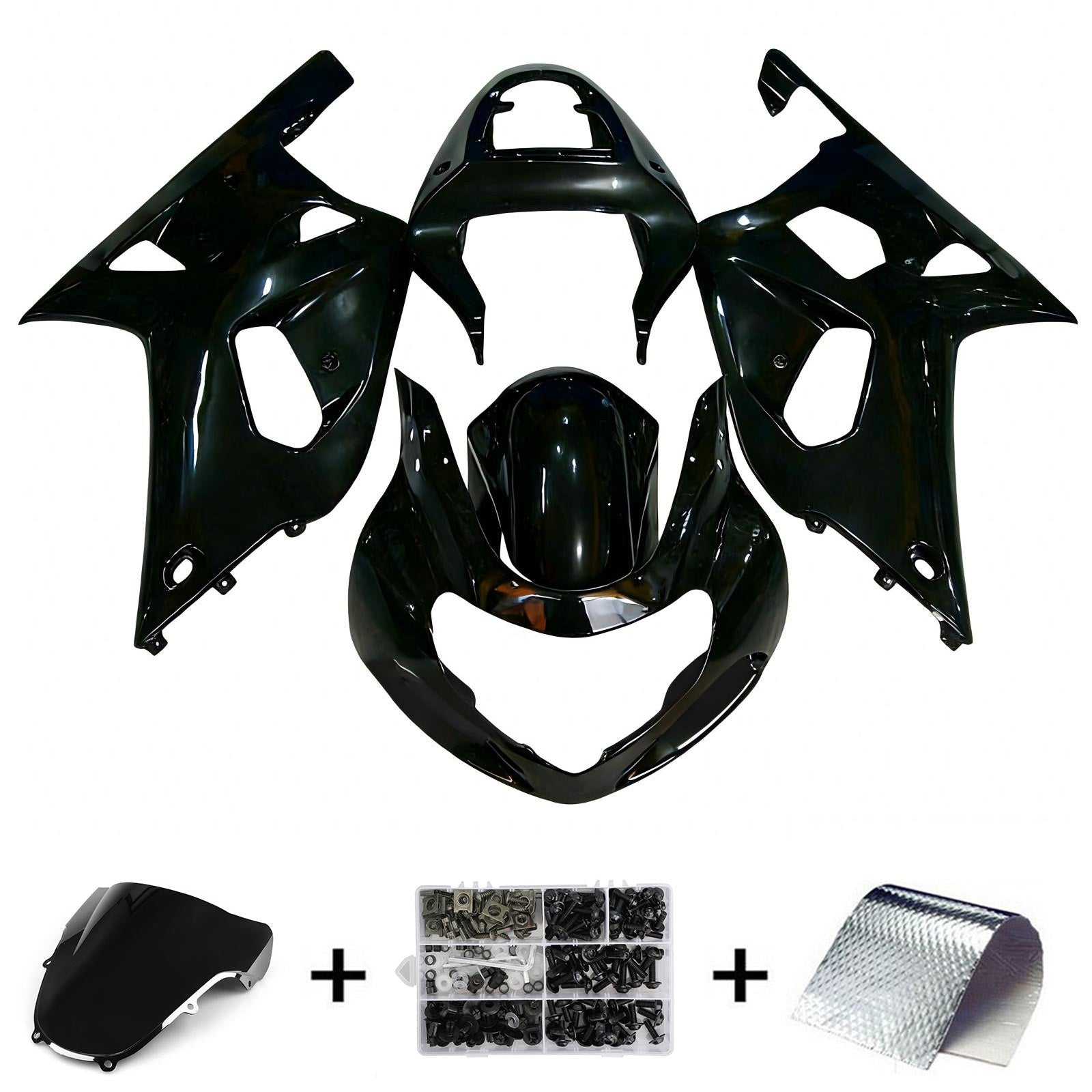 Amotopart 2000-2002 K1 K2 GSXR1000 Suzuki Black  Fairing Kit