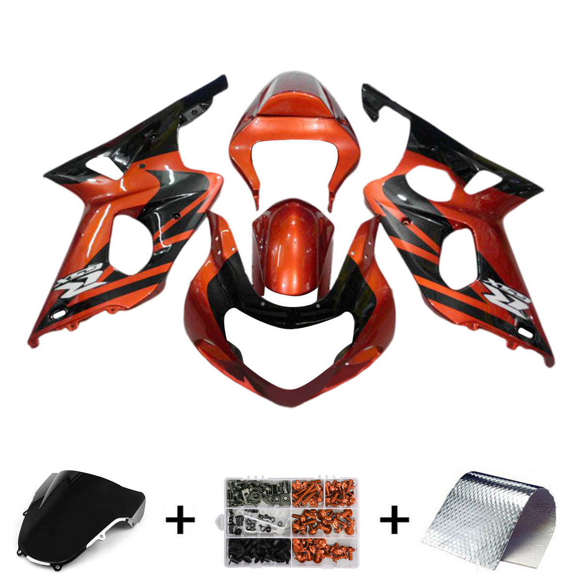 Amotopart 2000-2002 K1 K2 GSXR1000 Suzuki Orange&Black Fairing Kit