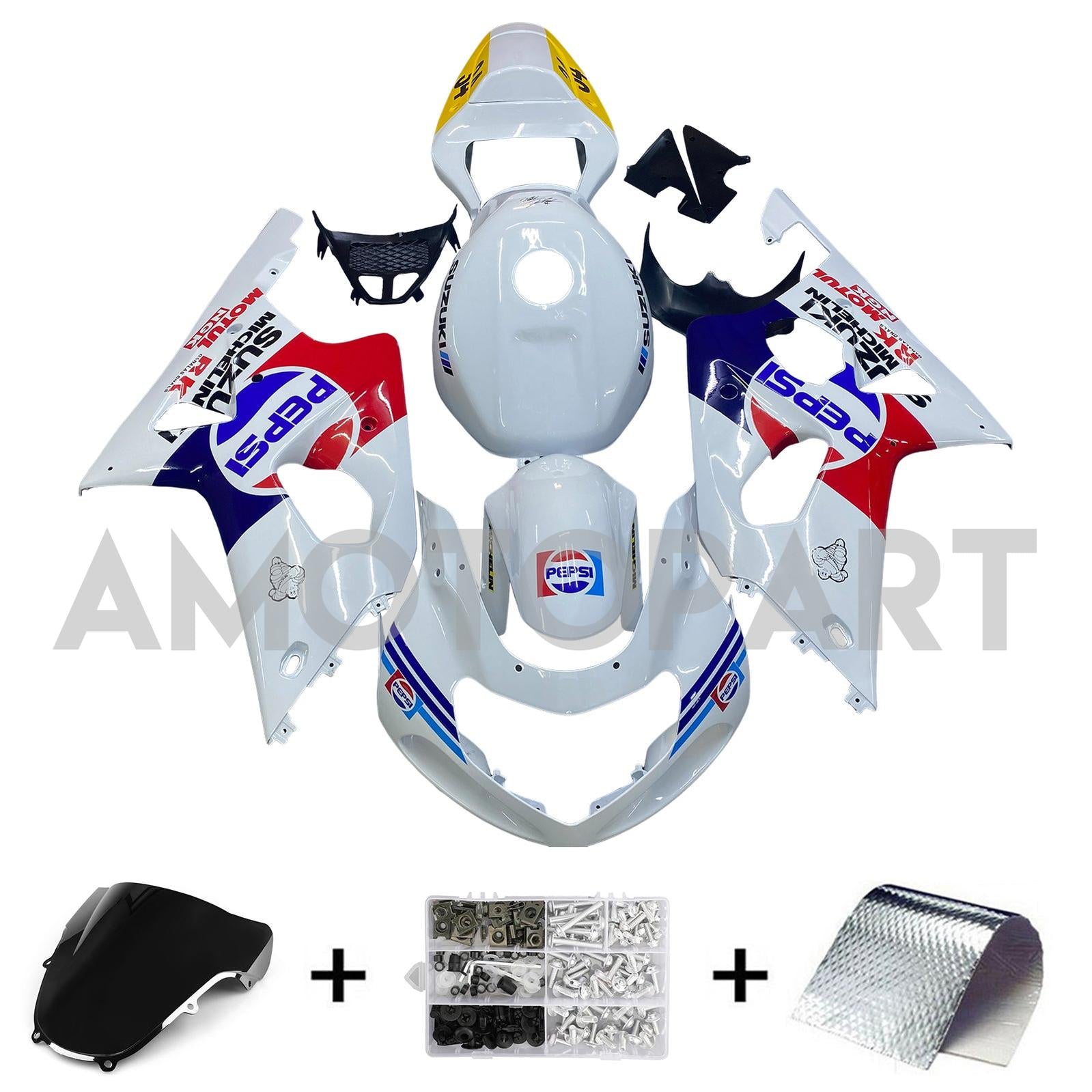 Amotopart 2000-2002 K1 K2 GSXR1000 Suzuki Blue&Red Fairing Kit