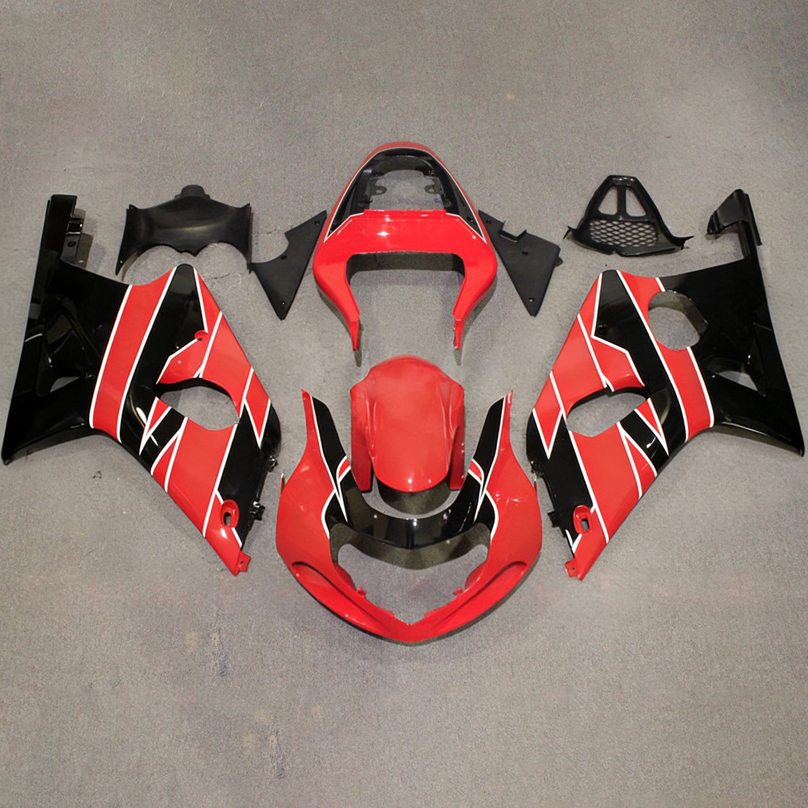 Amotopart 2000-2002 Suzuki GSXR1000 Red Black White Fairing Kit