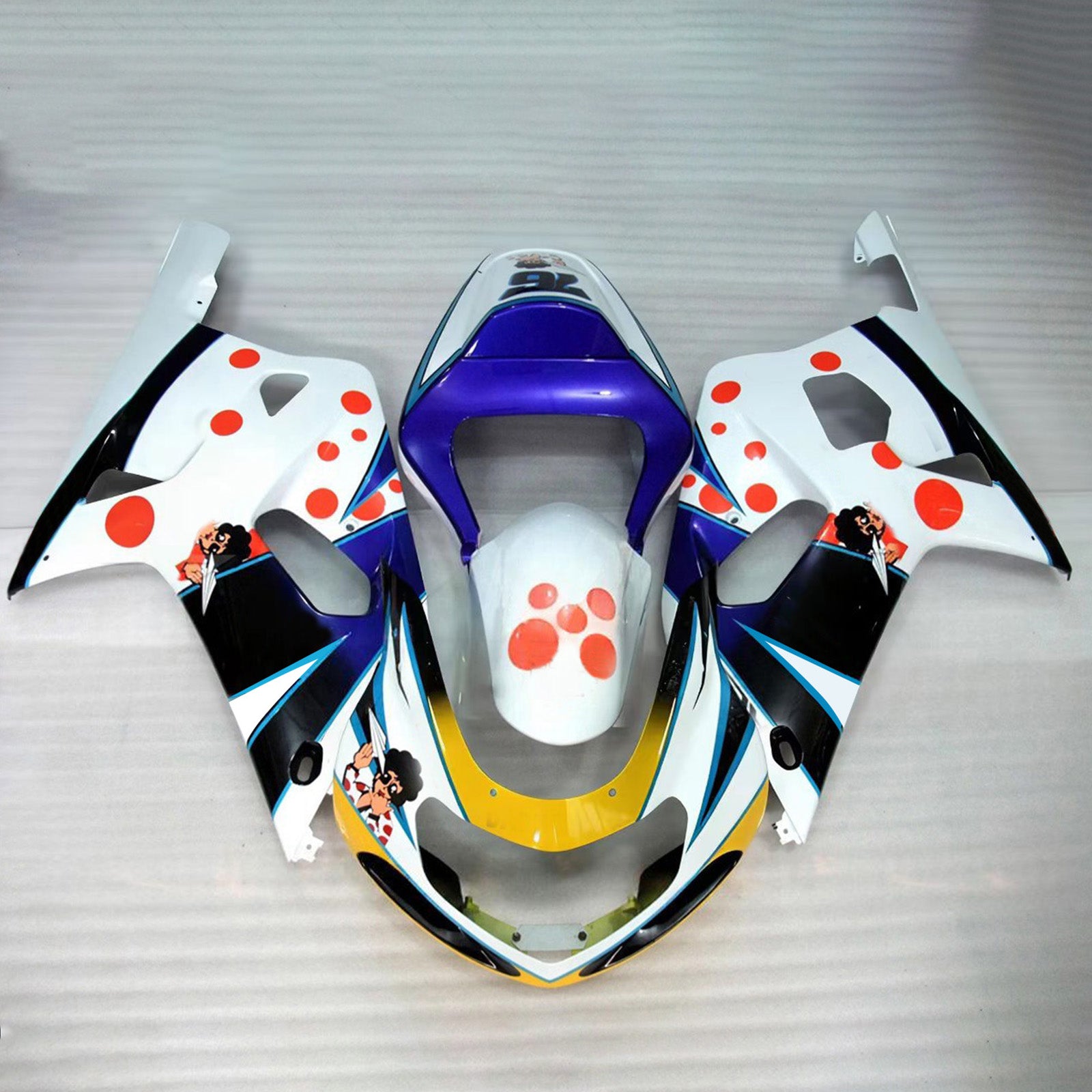 Amotopart 2000-2002 Suzuki GSXR1000 Blue Black White Red Fairing Kit