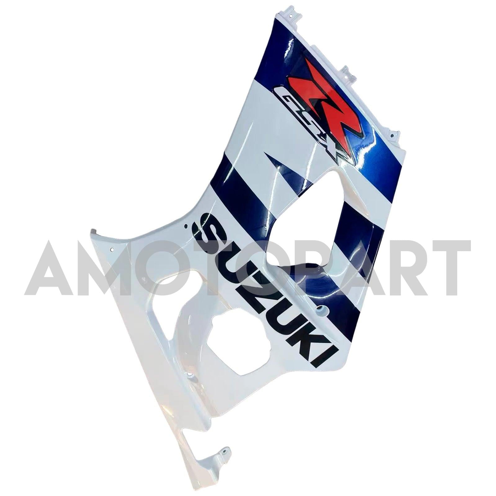 Amotopart 2003–2004 Suzuki GSXR1000 Verkleidung, Weiß&Dunkelblaues Kit