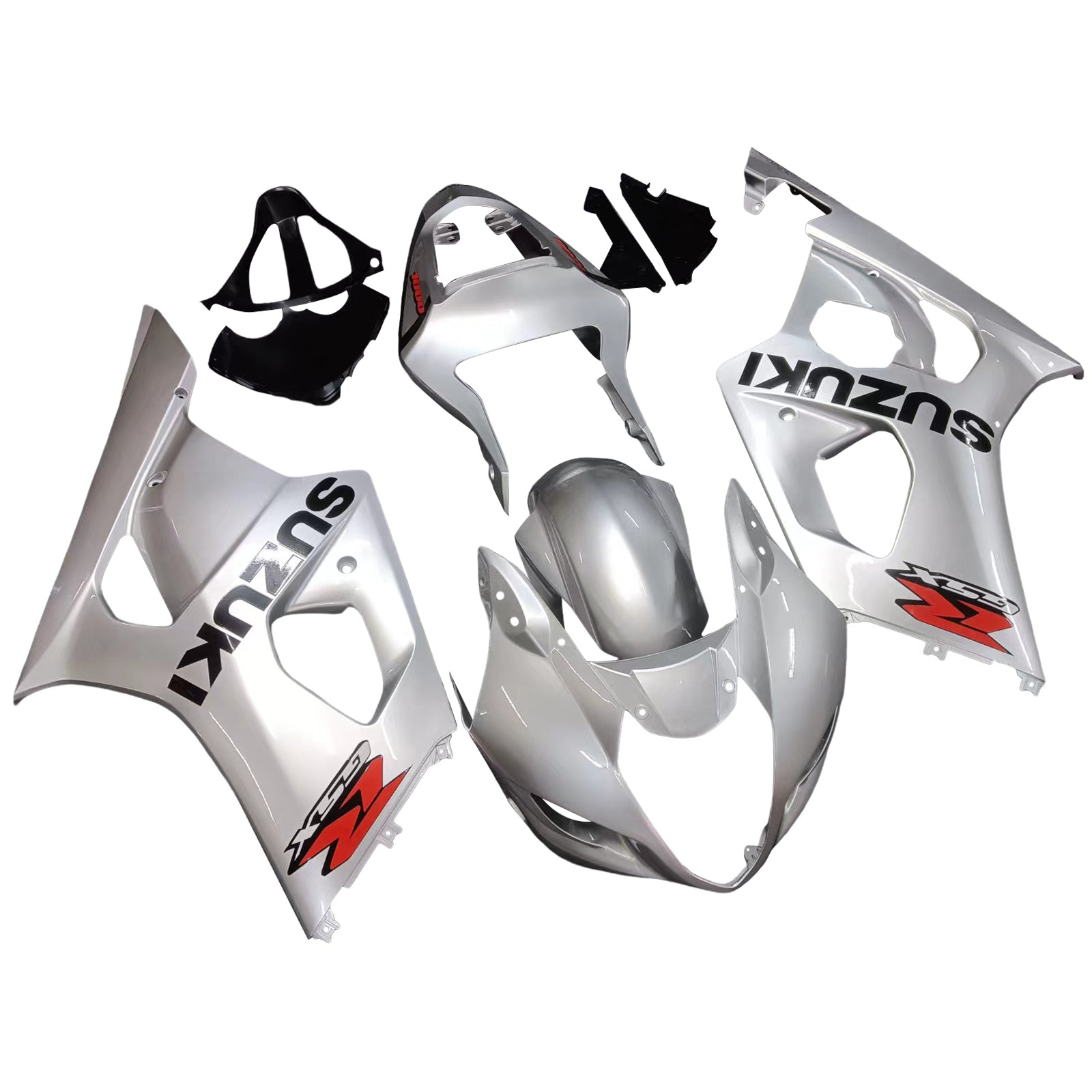 Amotopart 2003–2004 Suzuki GSXR1000 Verkleidungs-Silber-Set