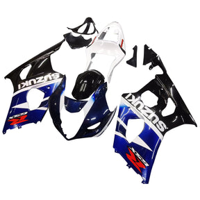 Amotopart 2003-2004 Suzuki GSXR1000 Kit de carenado multicolor azul y blanco