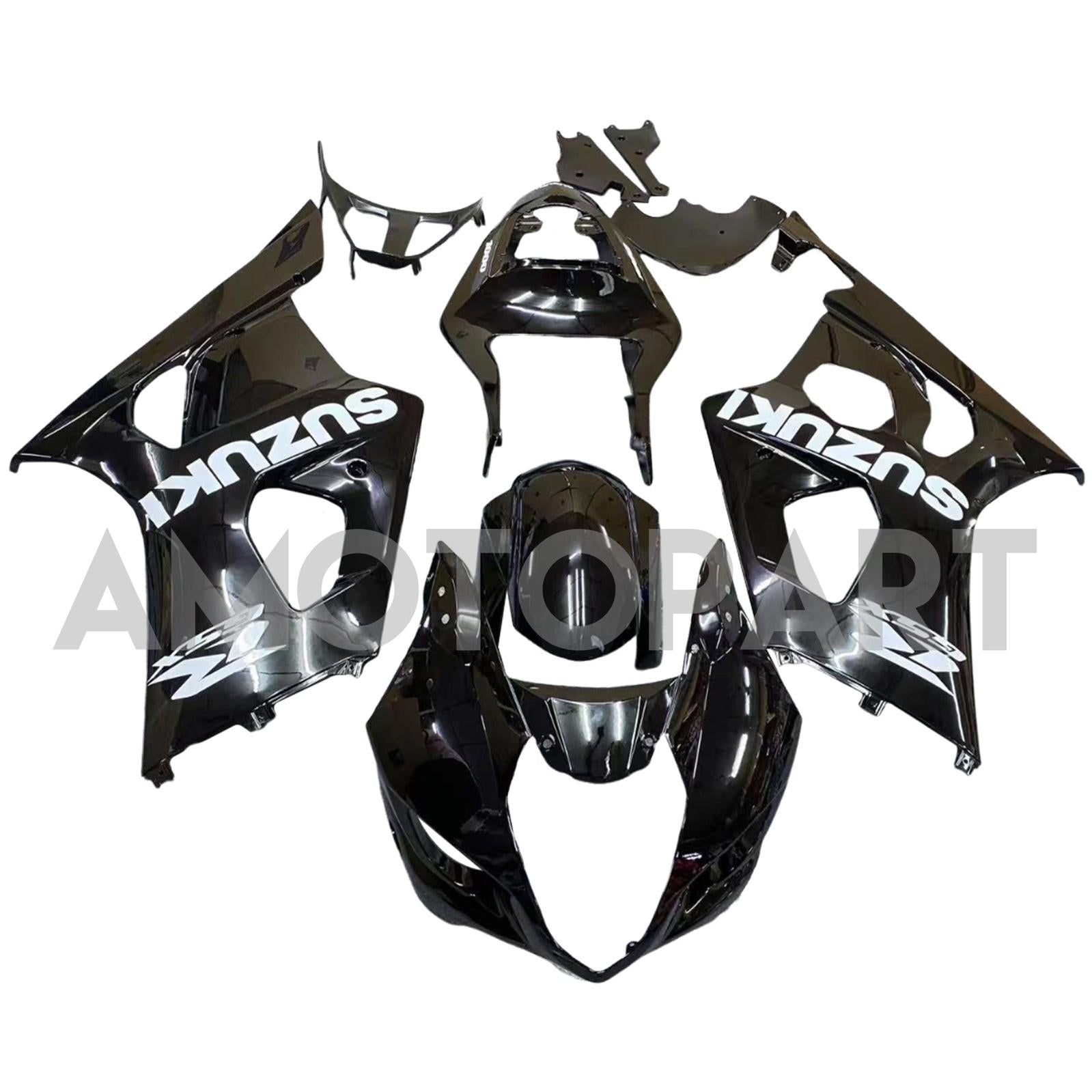 Amotopart 2003-2004 Suzuki GSXR1000 Fairing Matt Blcak Kit