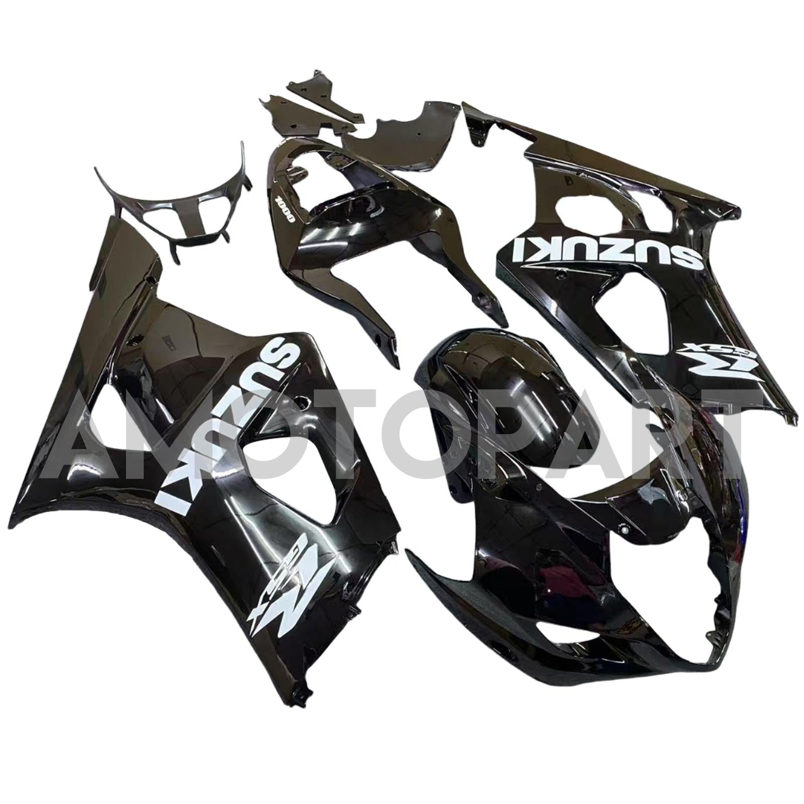 Amotopart 2003-2004 Suzuki GSXR1000 Fairing Matt Blcak Kit