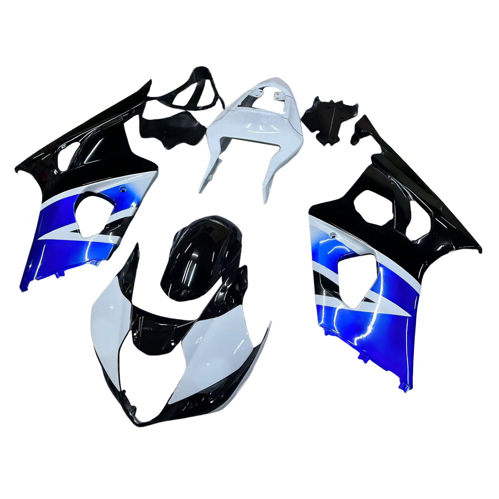 Amotopart 2003-2004 Suzuki GSXR1000 Fairing Multi White & Black Kit
