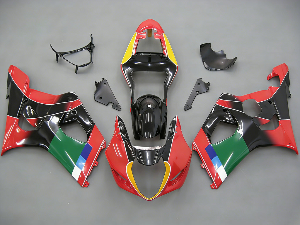 Carenatura Amotopart 2003-2004 Suzuki GSXR1000 Multi Red&Bmancanza Kit