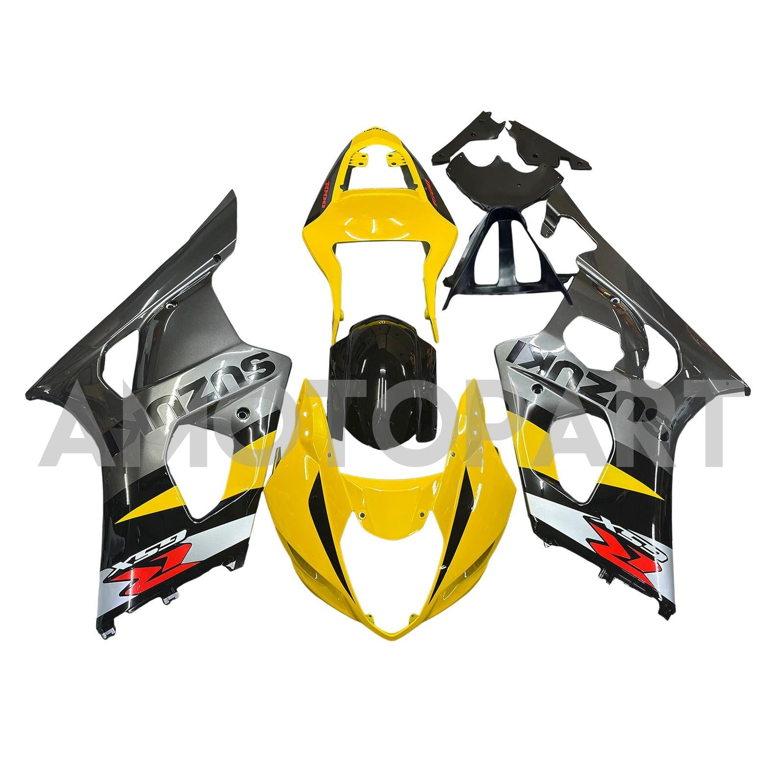 Amotopart 2003-2004 Suzuki GSXR1000 Fairing Yellow&Black Kit