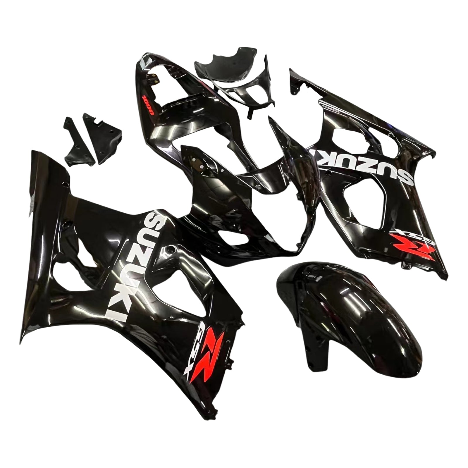 Amotopart 2003-2004 Suzuki GSXR1000 Fairing Black Kit