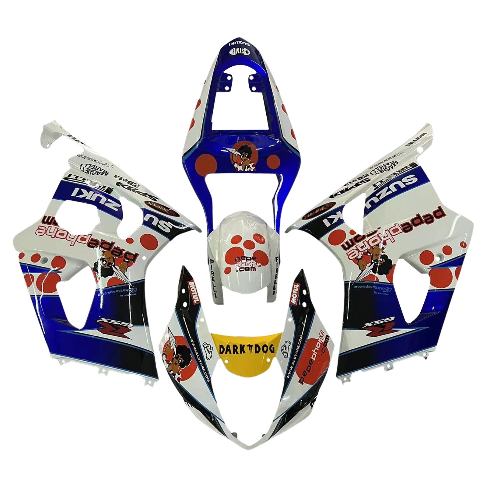 Amotopart 2003-2004 Suzuki GSXR1000 Fairing Multi Kit