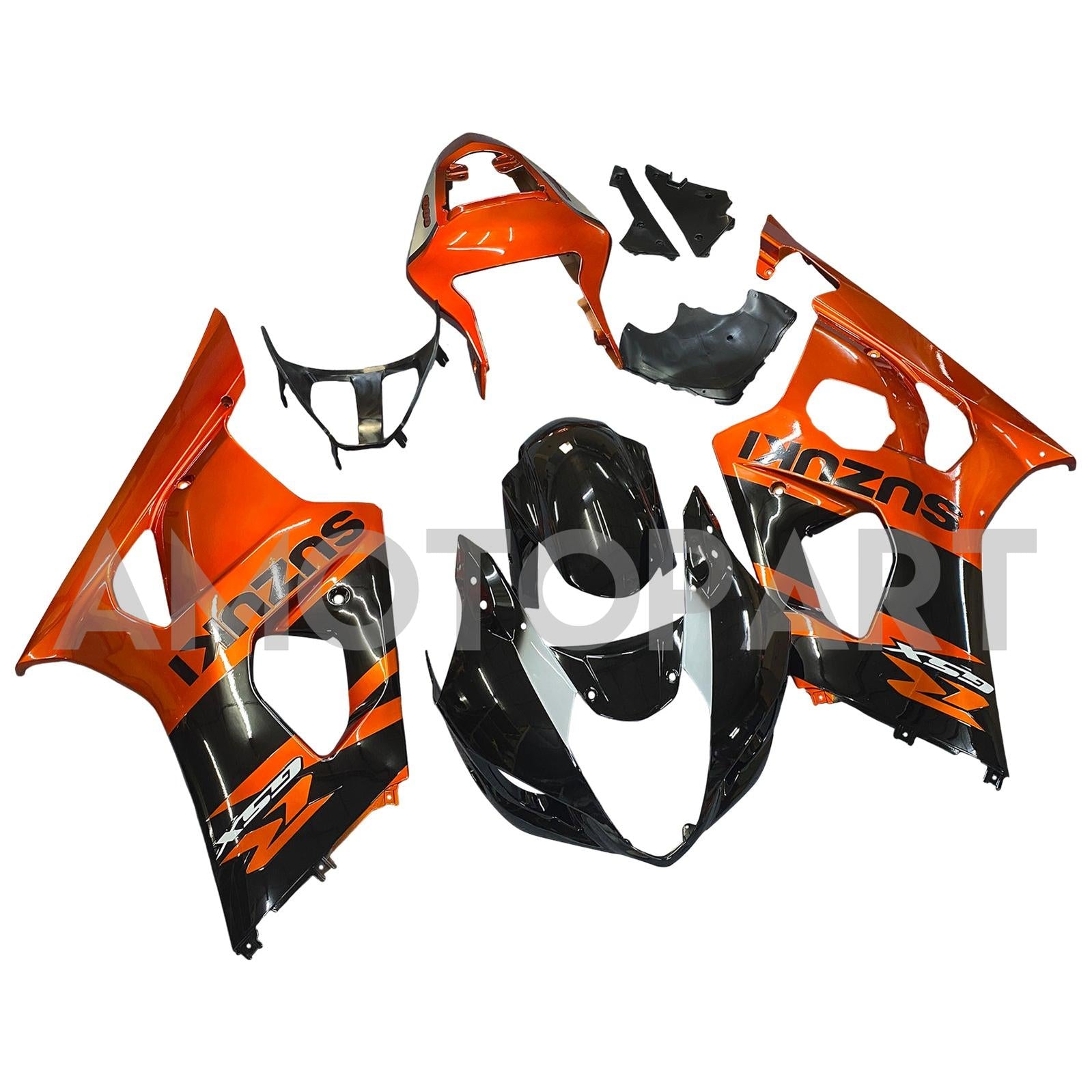 Amotopart 2003-2004 Suzuki GSXR1000 Fairing Orange&Black Kit