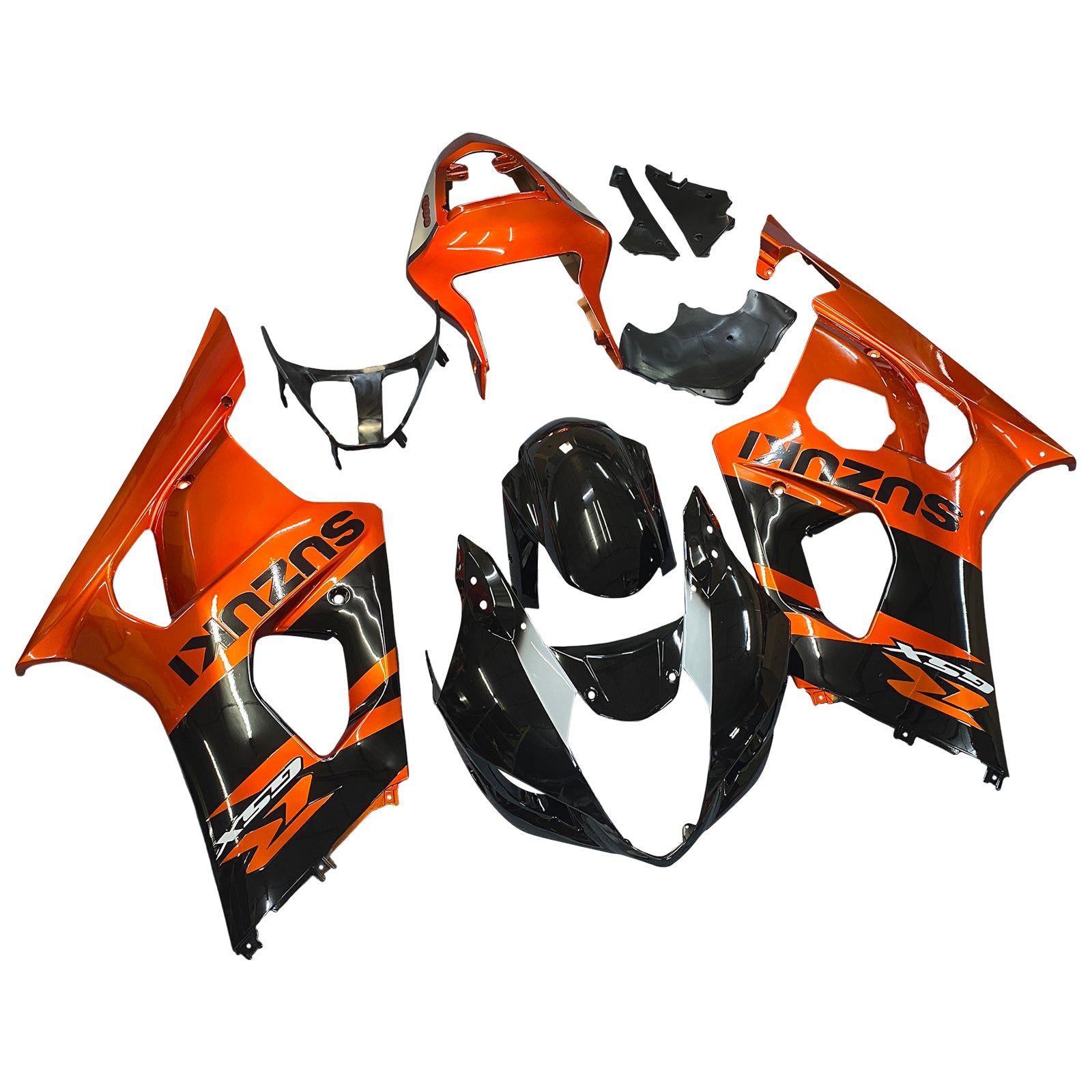 Amotopart 2003-2004 Suzuki GSXR1000 Fairing Orange&Black Kit