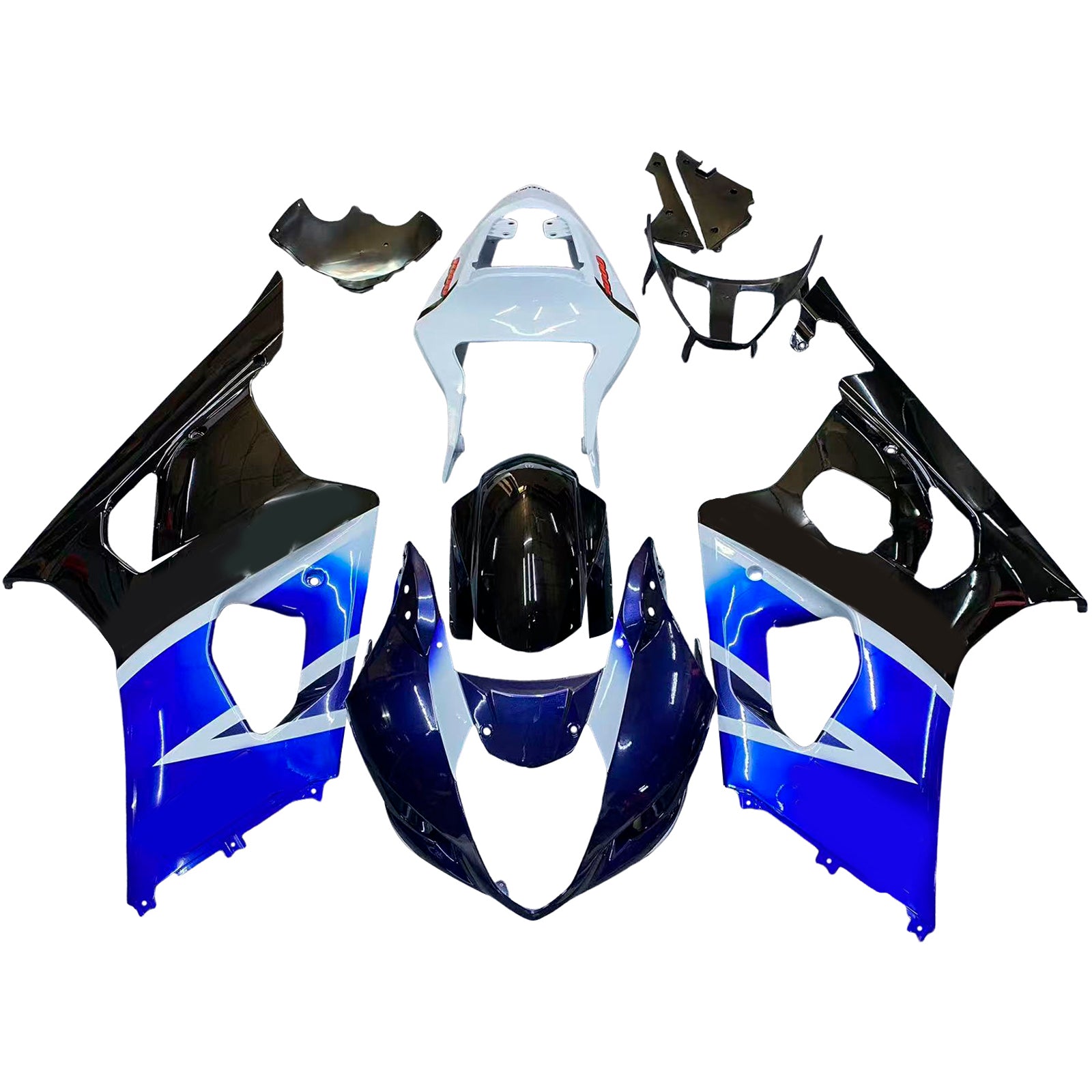 Amotopart 2003-2004 Suzuki GSXR1000 Blue Black Fairing Kit