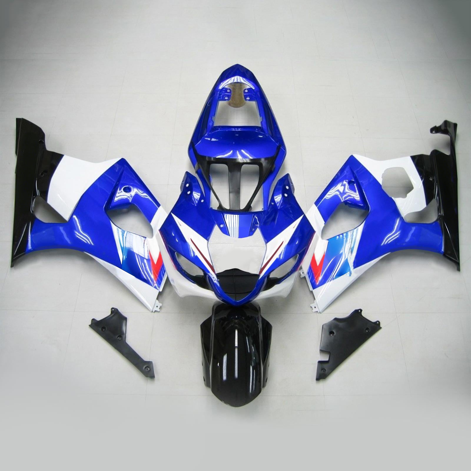 Amotopart Suzuki 2003-2004 GSXR1000 Black Blue Fairing Kit