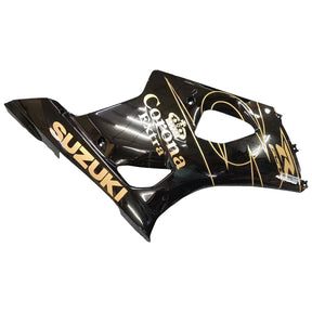 Amotopart Suzuki 2003–2004 GSXR1000 Schwarz-Goldenes Verkleidungsset