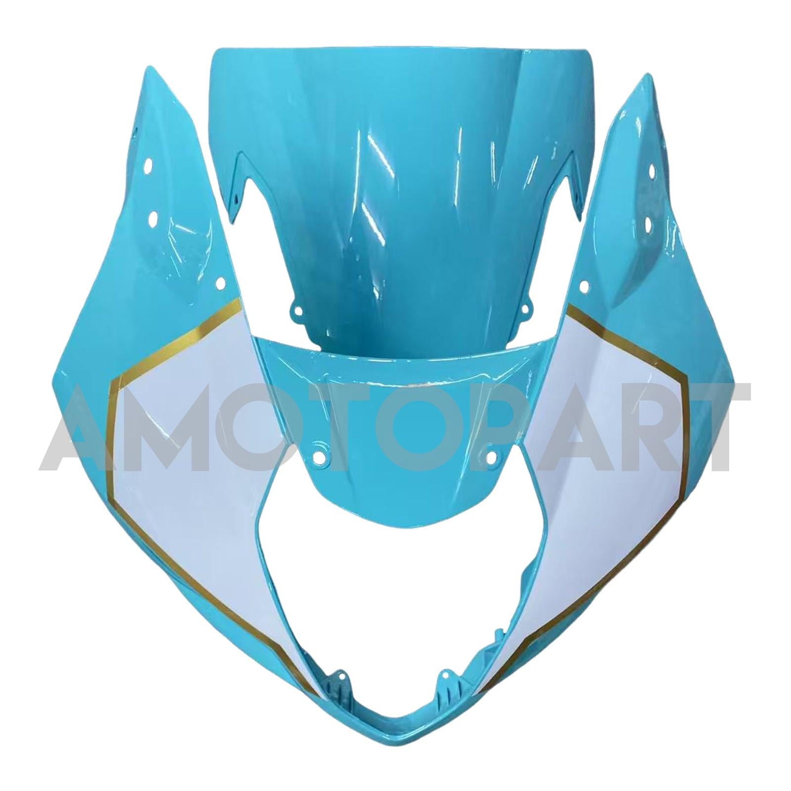 Amotopart Suzuki 2003-2004 GSXR1000 Blue with White Fairing Kit