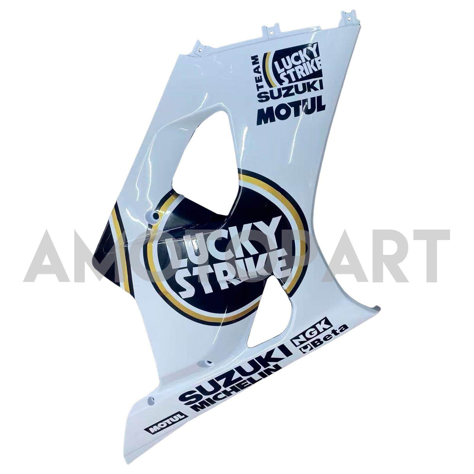 Amotopart Suzuki 2003-2004 GSXR1000 Black White Golden Fairing Kit