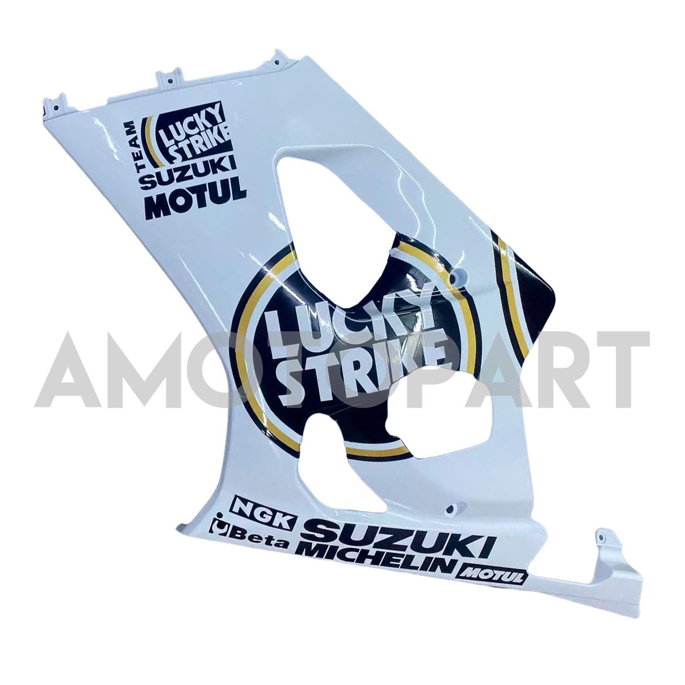 Amotopart Suzuki 2003-2004 GSXR1000 Black White Golden Fairing Kit