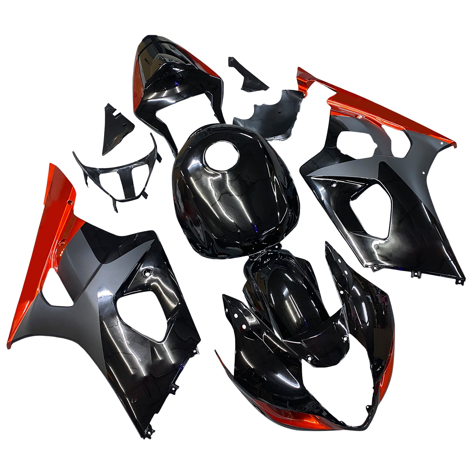 Amotopart 2003-2004 K3 Suzuki GSXR1000 Gloss Black Red Fairing Kit