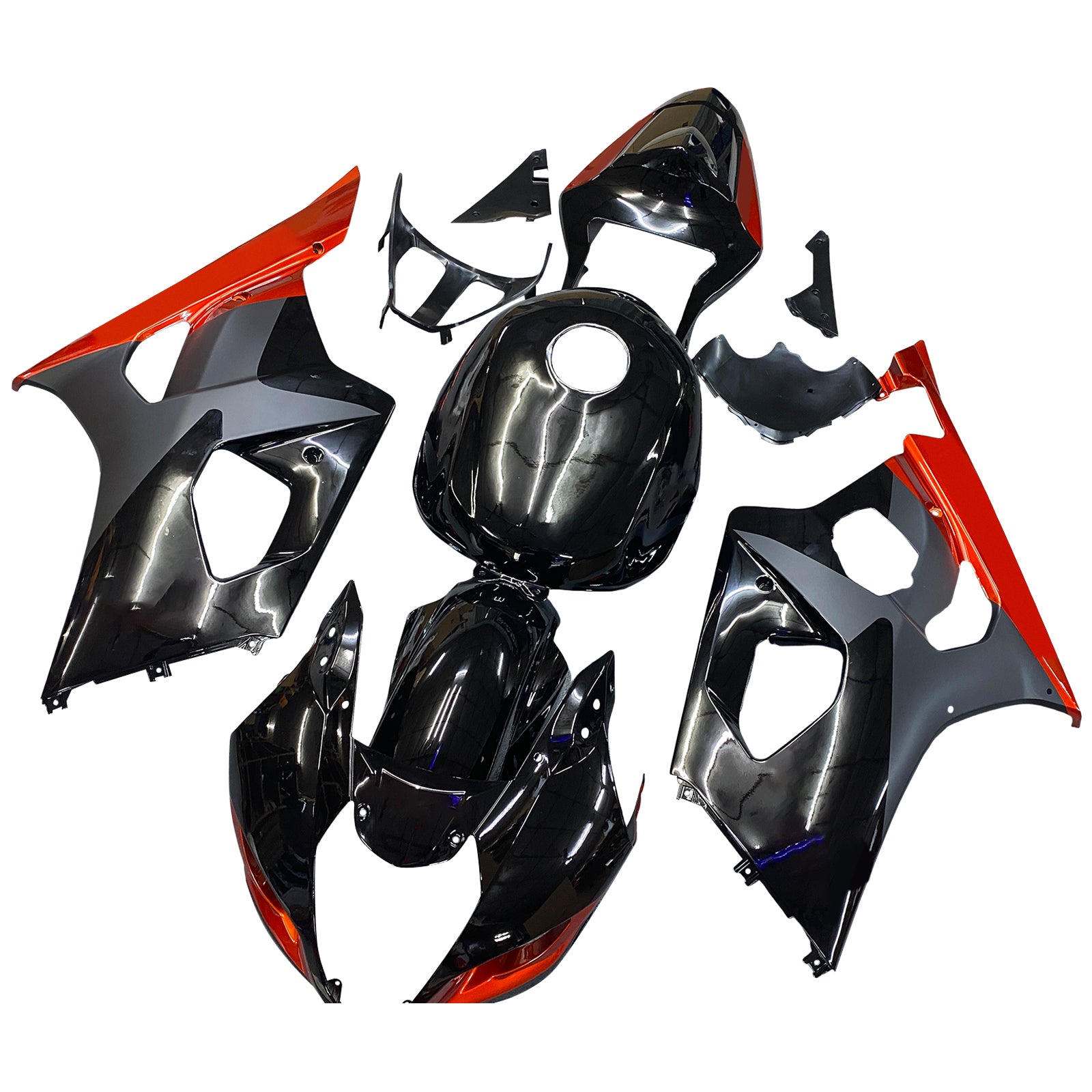Amotopart 2003-2004 K3 Suzuki GSXR1000 Gloss Black Red Fairing Kit