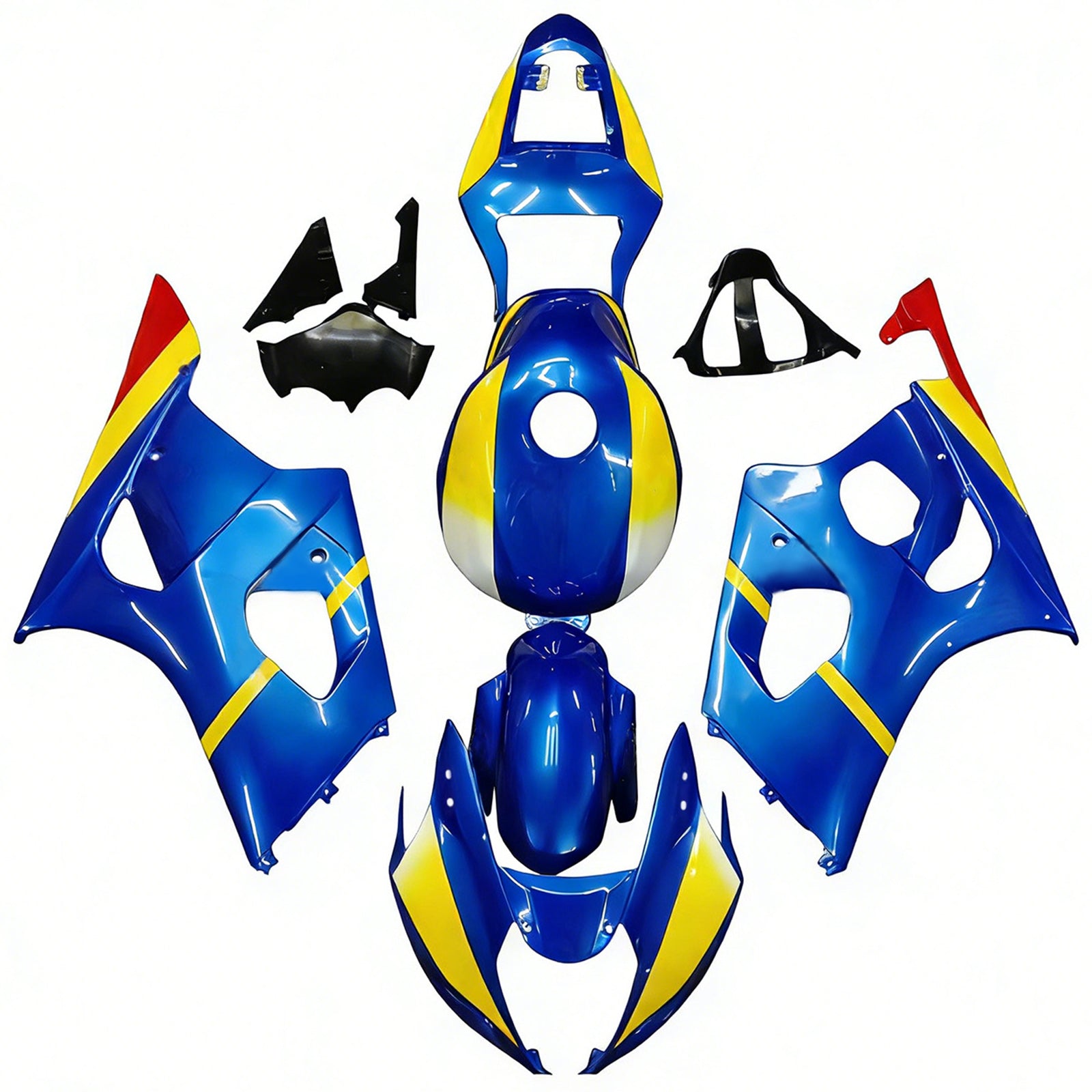Amotopart 2003-2004 K3 Suzuki GSXR1000 Blue&Yellow Fairing Kit