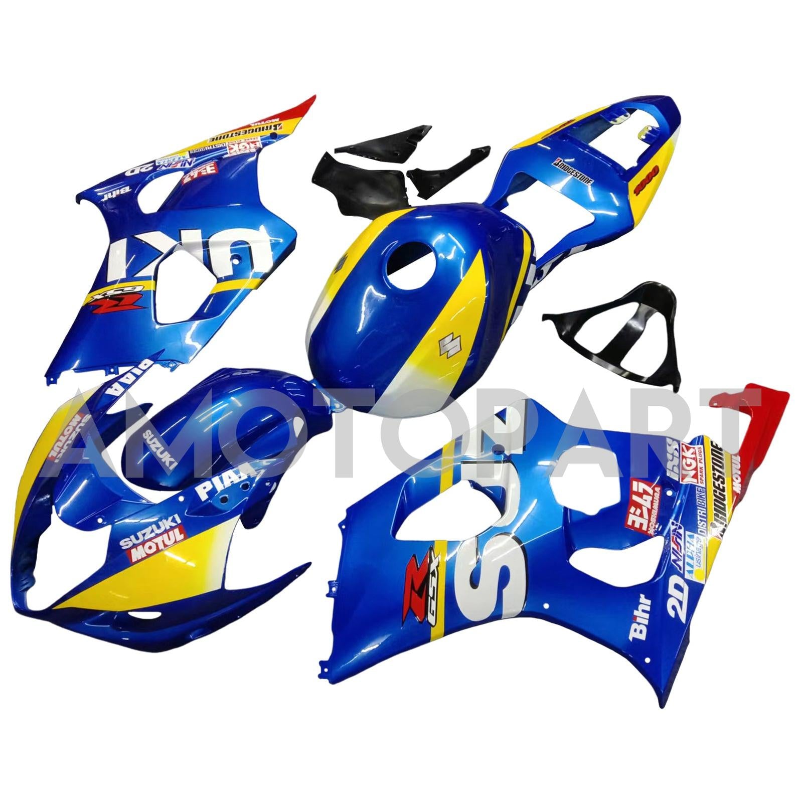 Amotopart 2003-2004 K3 Suzuki GSXR1000 Blue&Yellow Fairing Kit