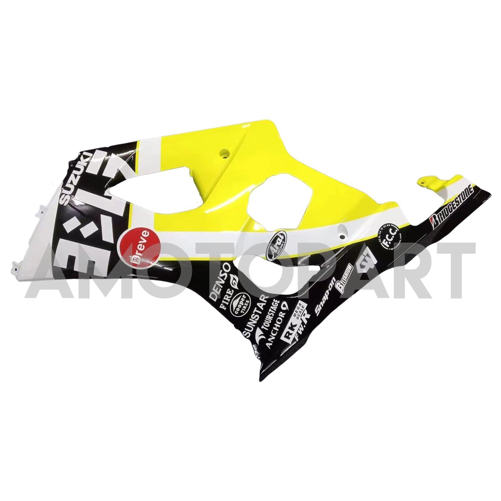 Amotopart 2003-2004 K3 スズキ GSXR1000 ホワイト&イエロー 日本製フェアリングキット
