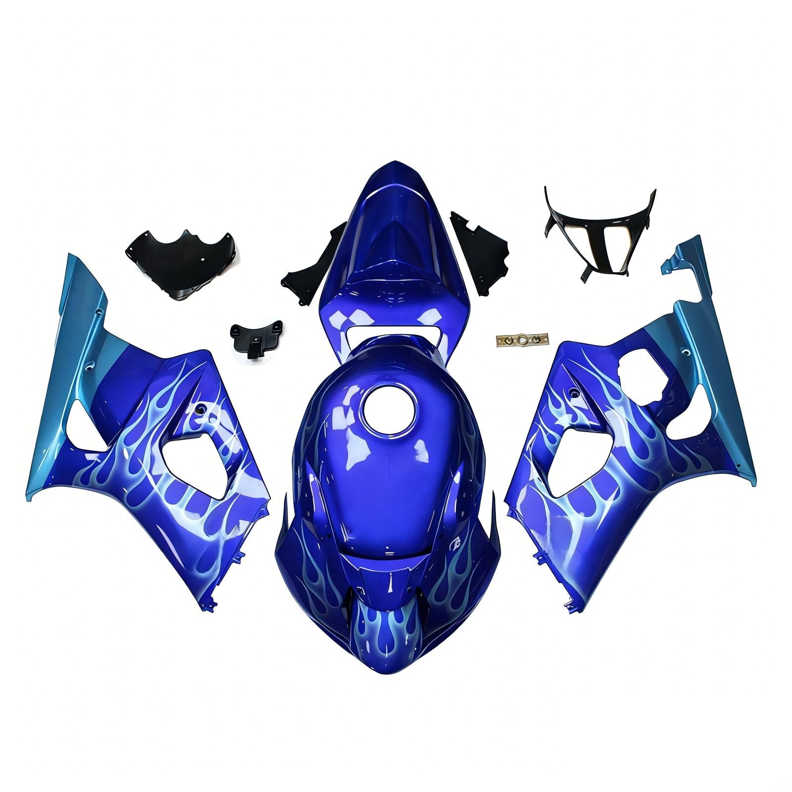 Amotopart 2003-2004 K3 GSXR 1000 Suzuki Kit carena blu scuro chiaro