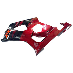 Amotopart 2003-2004 K3 GSXR1000 Suzuki Dark Red&Black Fairing Kit