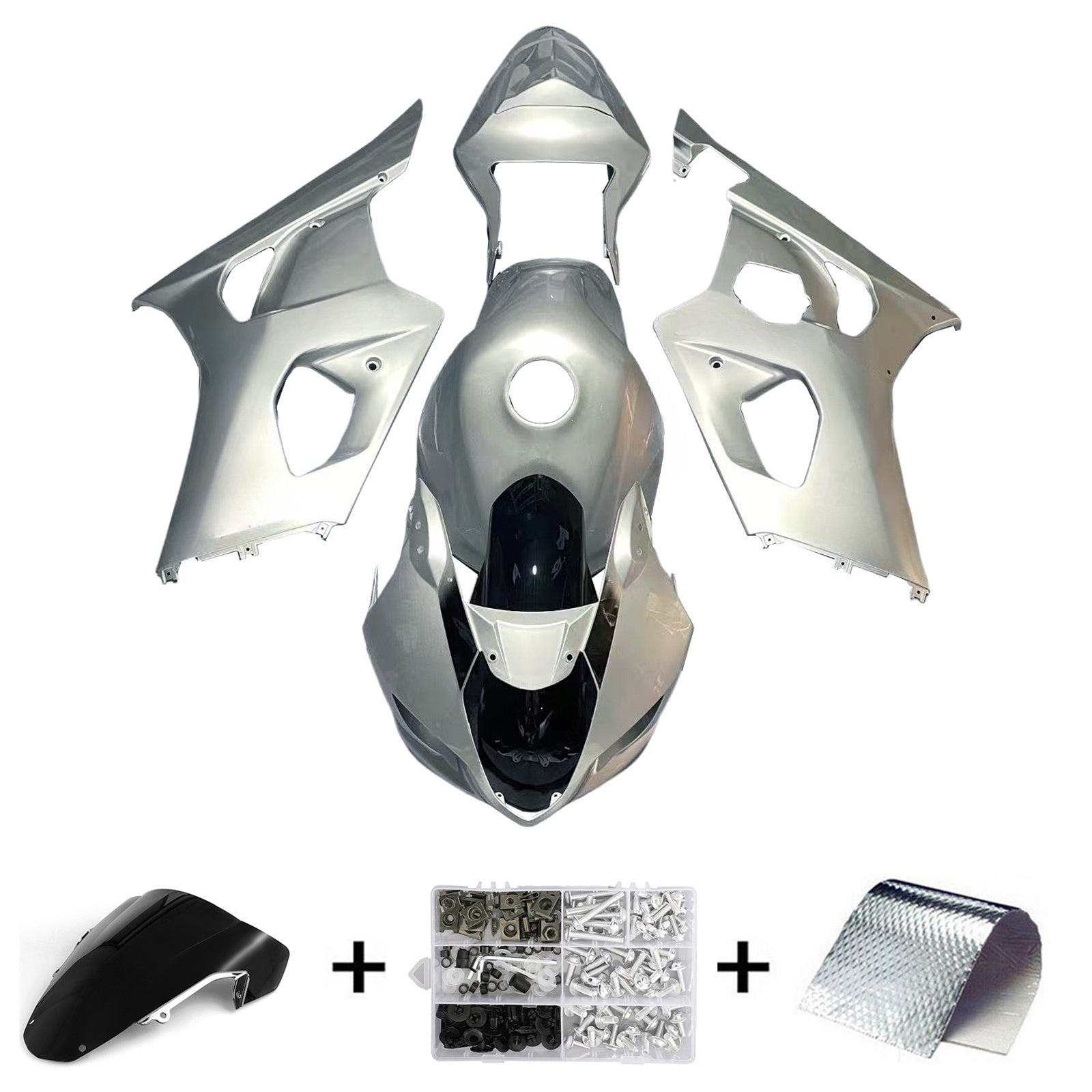 Amotopart 2003-2004 K3 GSXR1000 Suzuki Grey Fairing Kit
