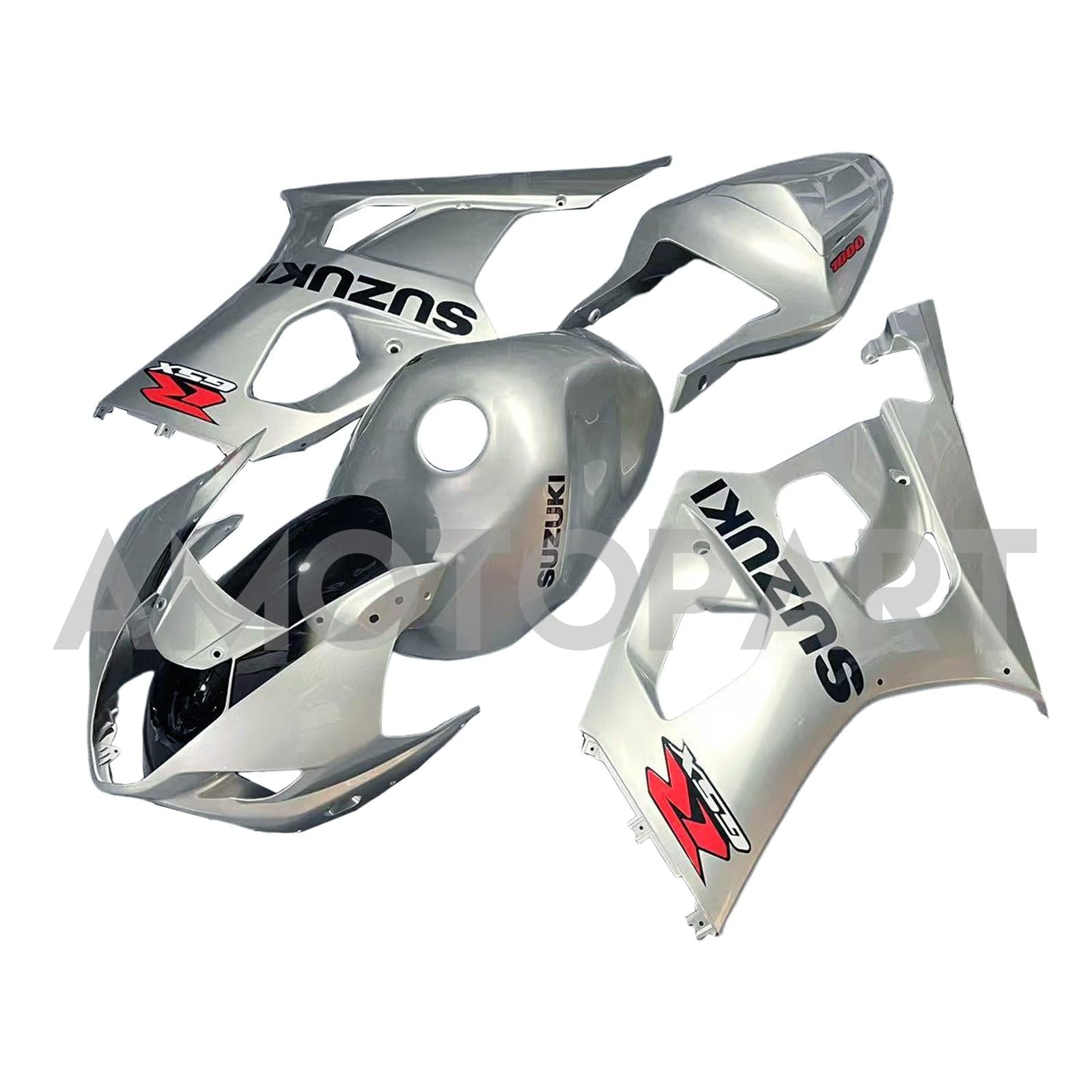 Amotopart 2003-2004 K3 Kit de carénage GSXR1000 Suzuki Grey