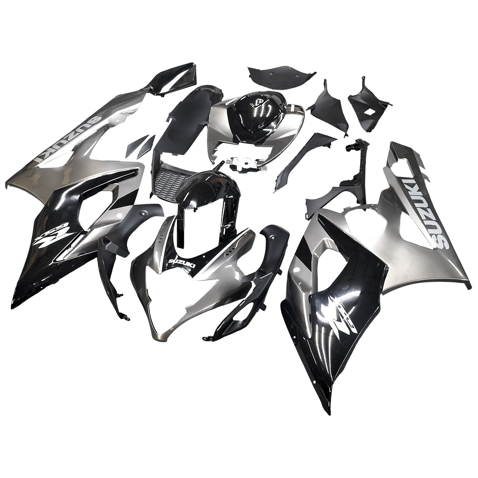 Amotopart 2005-2006 Suzuki GSXR1000 Fairing G-Black&Sliver Kit