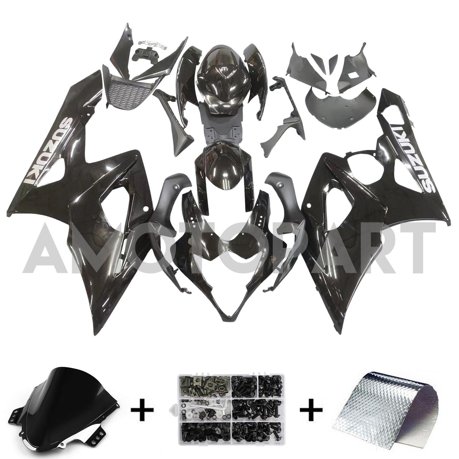 Amotopart 2005-2006 Suzuki GSXR1000 Fairing G-Black Kit