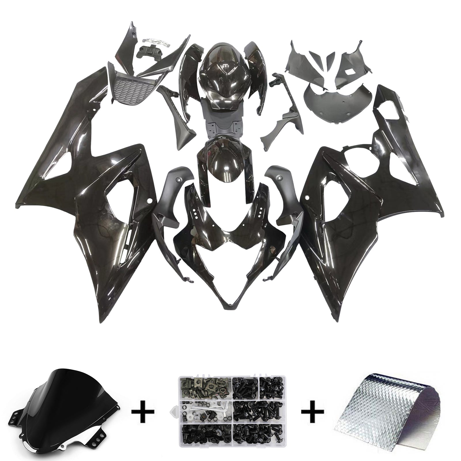 Amotopart 2005-2006 Suzuki GSXR1000 Fairing G-Black Kit